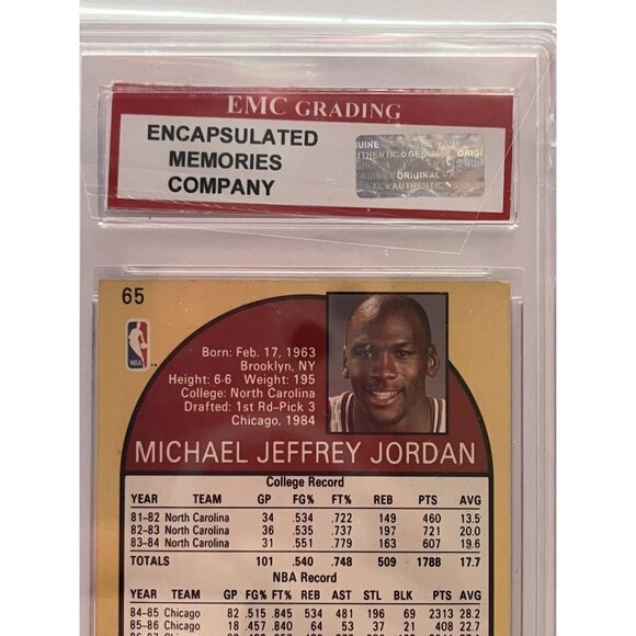 1990 Michael Jordan # 65 EMC GRADED MINT 9 VINTAGE EARLY JORDAN CARD THE GOAT - Picture 8 of 13